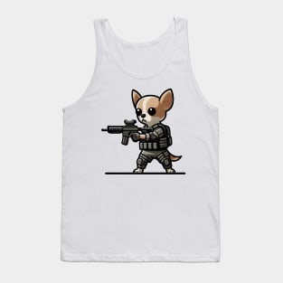 Tactical chihuahua Tank Top